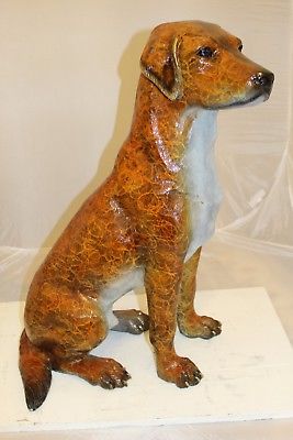 Labrador Dog Bronze Statue - Size: 29"L x 16"W x 31"H.