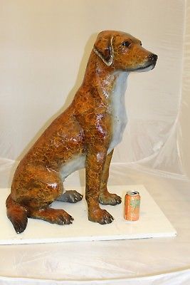 Labrador Dog Bronze Statue - Size: 29"L x 16"W x 31"H.