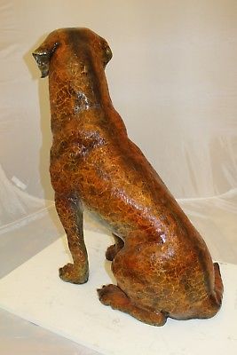 Labrador Dog Bronze Statue - Size: 29"L x 16"W x 31"H.