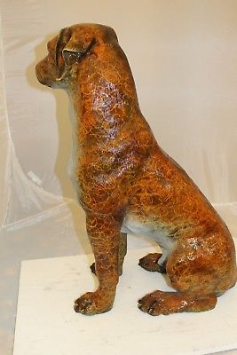 Labrador Dog Bronze Statue - Size: 29"L x 16"W x 31"H.