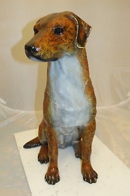 Labrador Dog Bronze Statue - Size: 29"L x 16"W x 31"H.