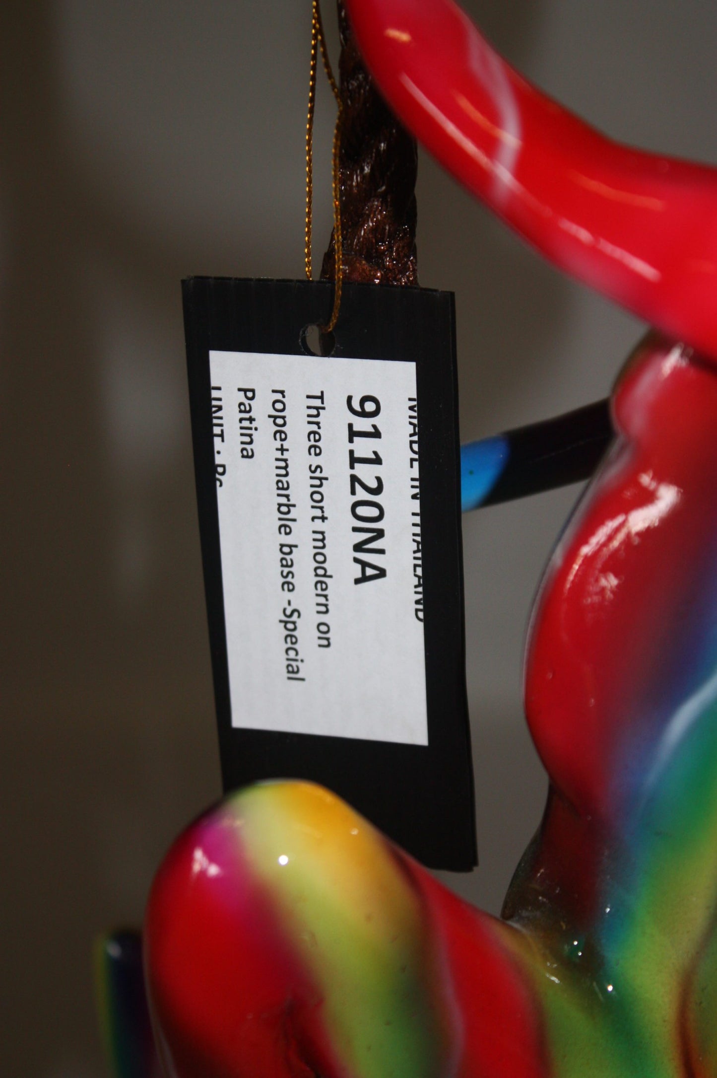 Three man made of Bronze climbing on rope - Size: 10"L x 13"W x 37"H.