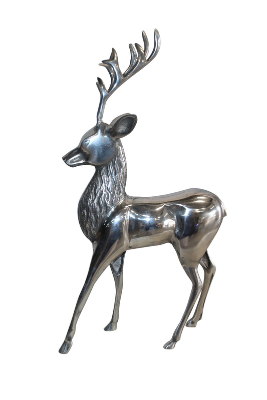 Aluminum Deer Statue, Graceful Wilderness Elegance 13" x 5" x 25"H