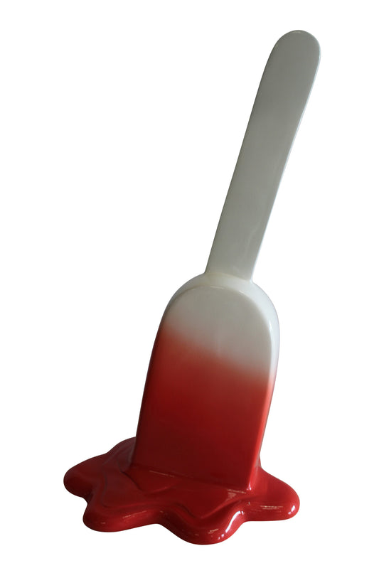 Red and White, Giant Popsicle made of Fiberglass 9" x 12" x 24"H