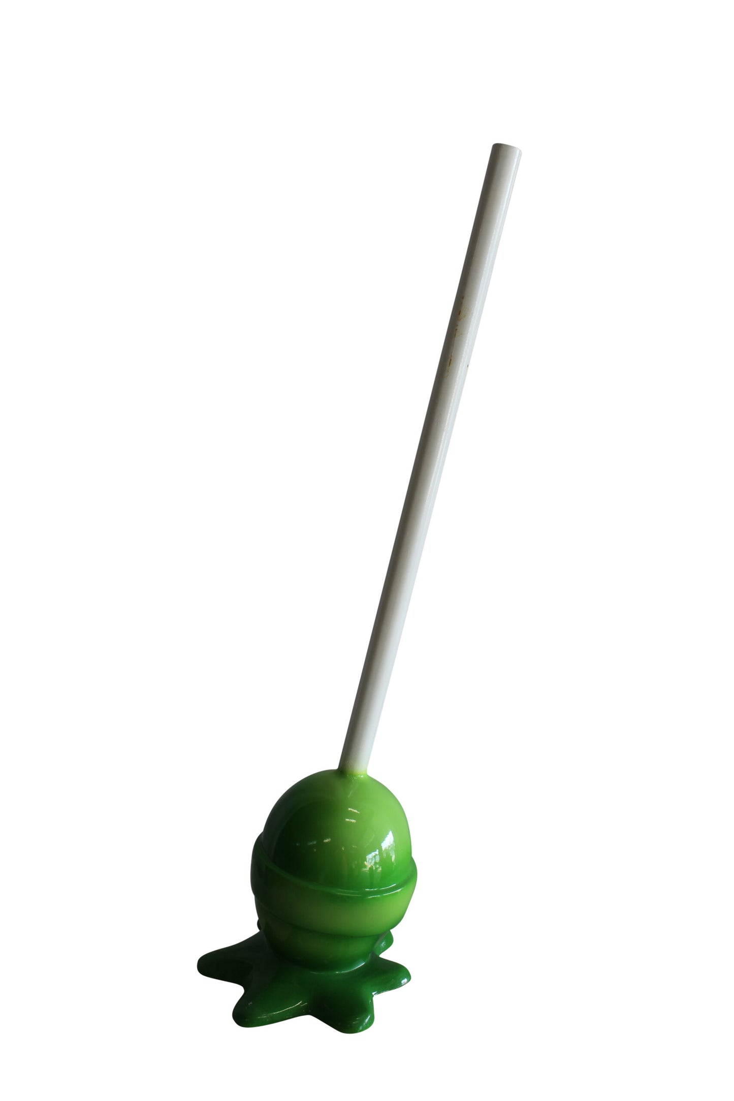 Green Oversized Fiberglass Lollipop Statue 10" x 10" x 34"H