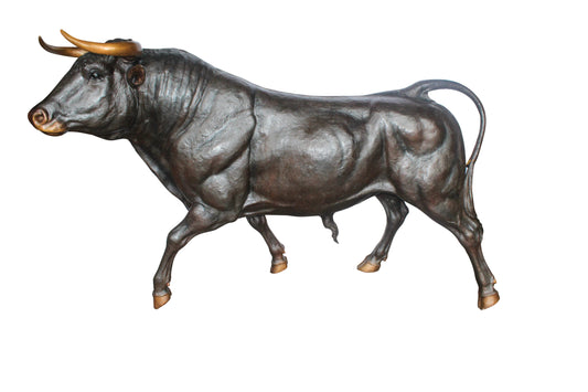 Giant Bronze Bull Statue, for Homes, Parks, Commercial 102" x 36" x 63"H