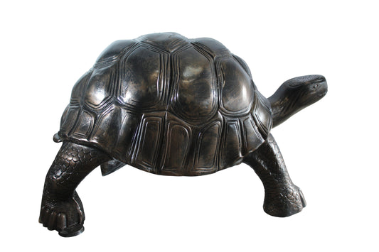 NIFAO Giant Walking Tortoise Aluminum Statue – Indoor & Outdoor Garden & Décor Sculpture – 49" x 30" x 32"