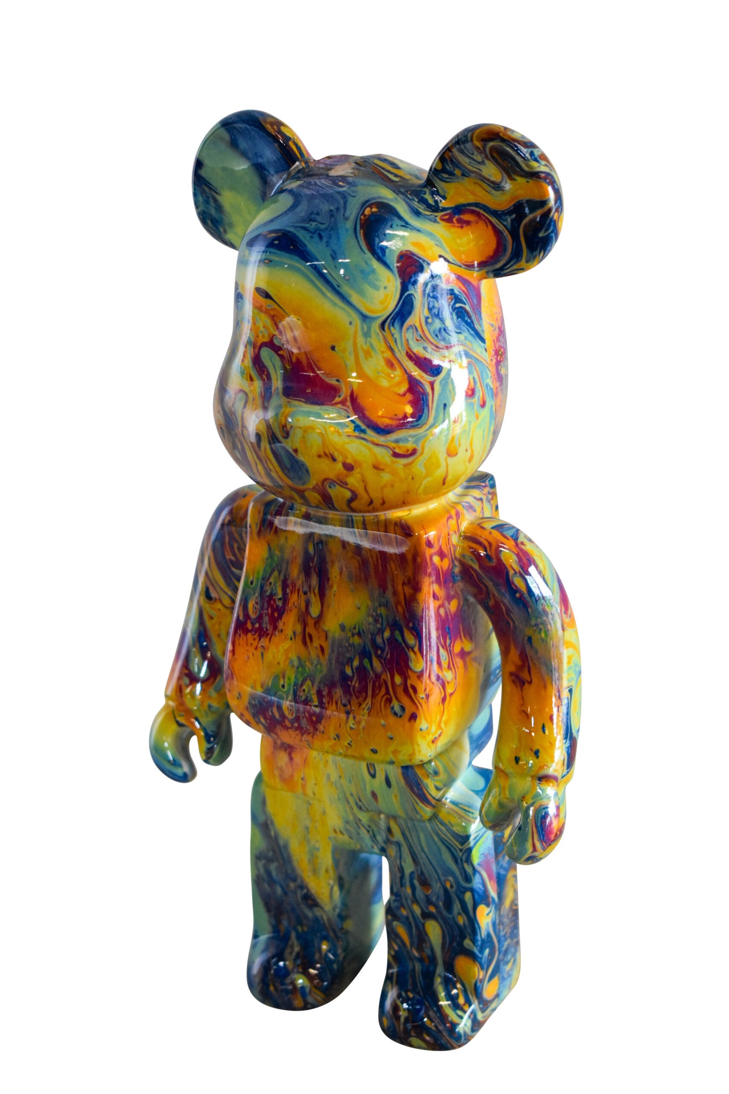 Small Colorful Bearbrick Resin Statue 5" x 3" x 10"H
