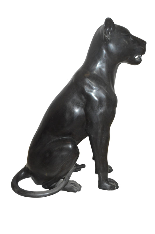 Black Panther Bronze Statue - Size: 32"L x 13"W x 36"H.