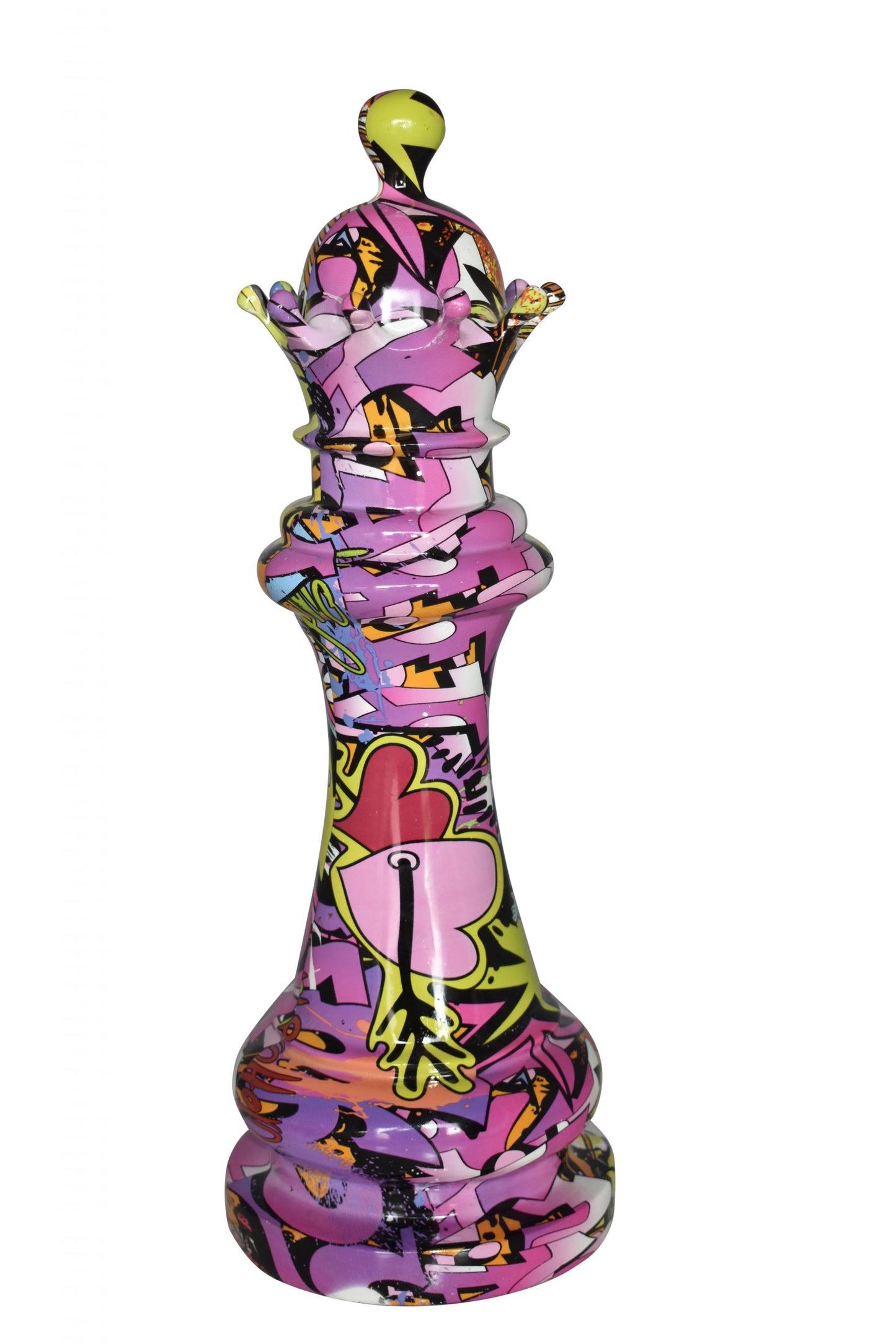 Checkmate Queen Modern Art Giant Graffiti Resin Statue Size: 6" x 6" x 19"H