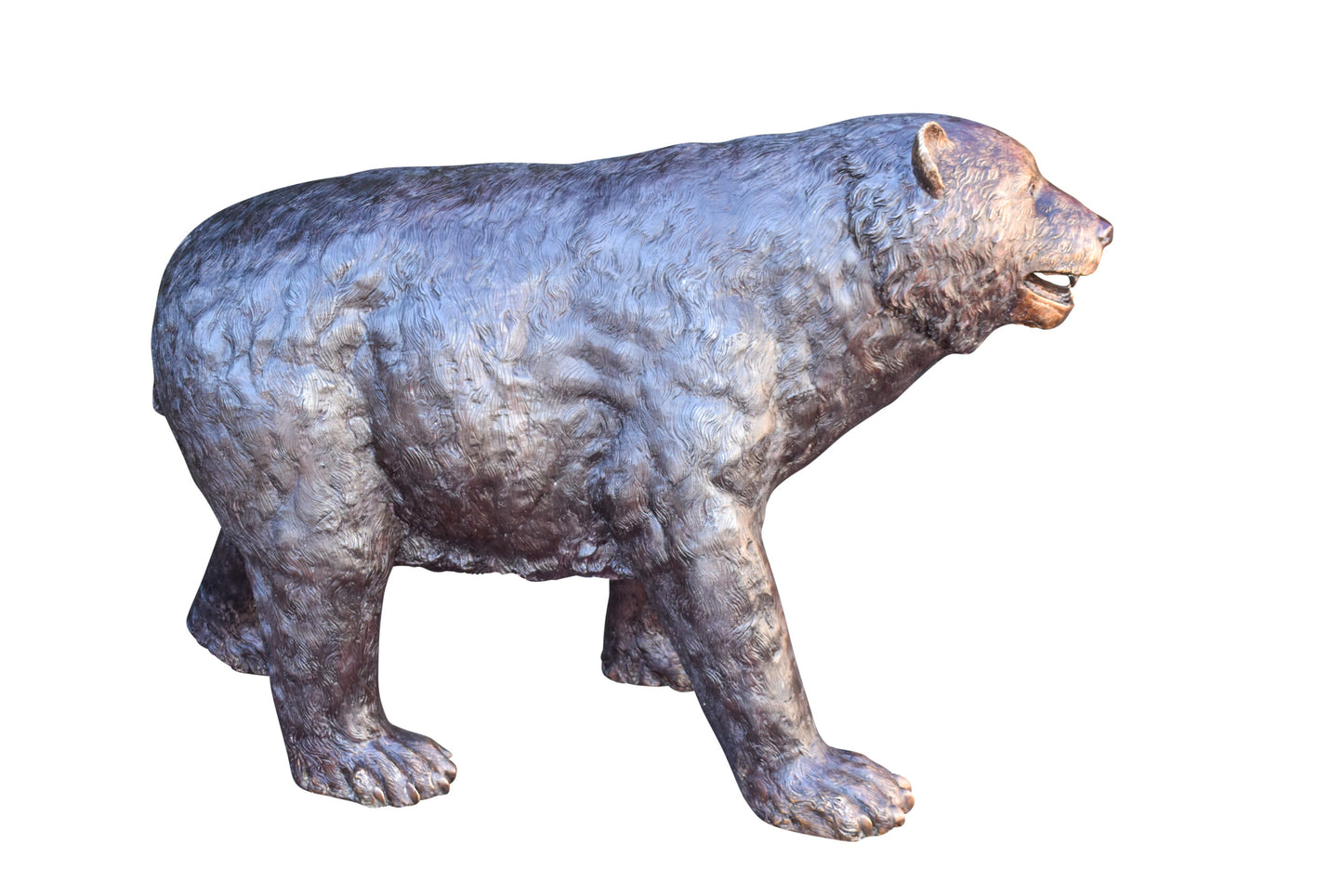 Giant Mama Bear Walking on Four Legs Bronze Statue Size: 64" x 26" x 43"H