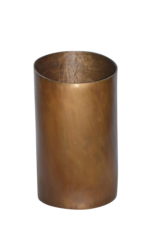 Geometrical Modern Art Cylinder made of bronze - Size: 13"L x 13"W x 19"H.