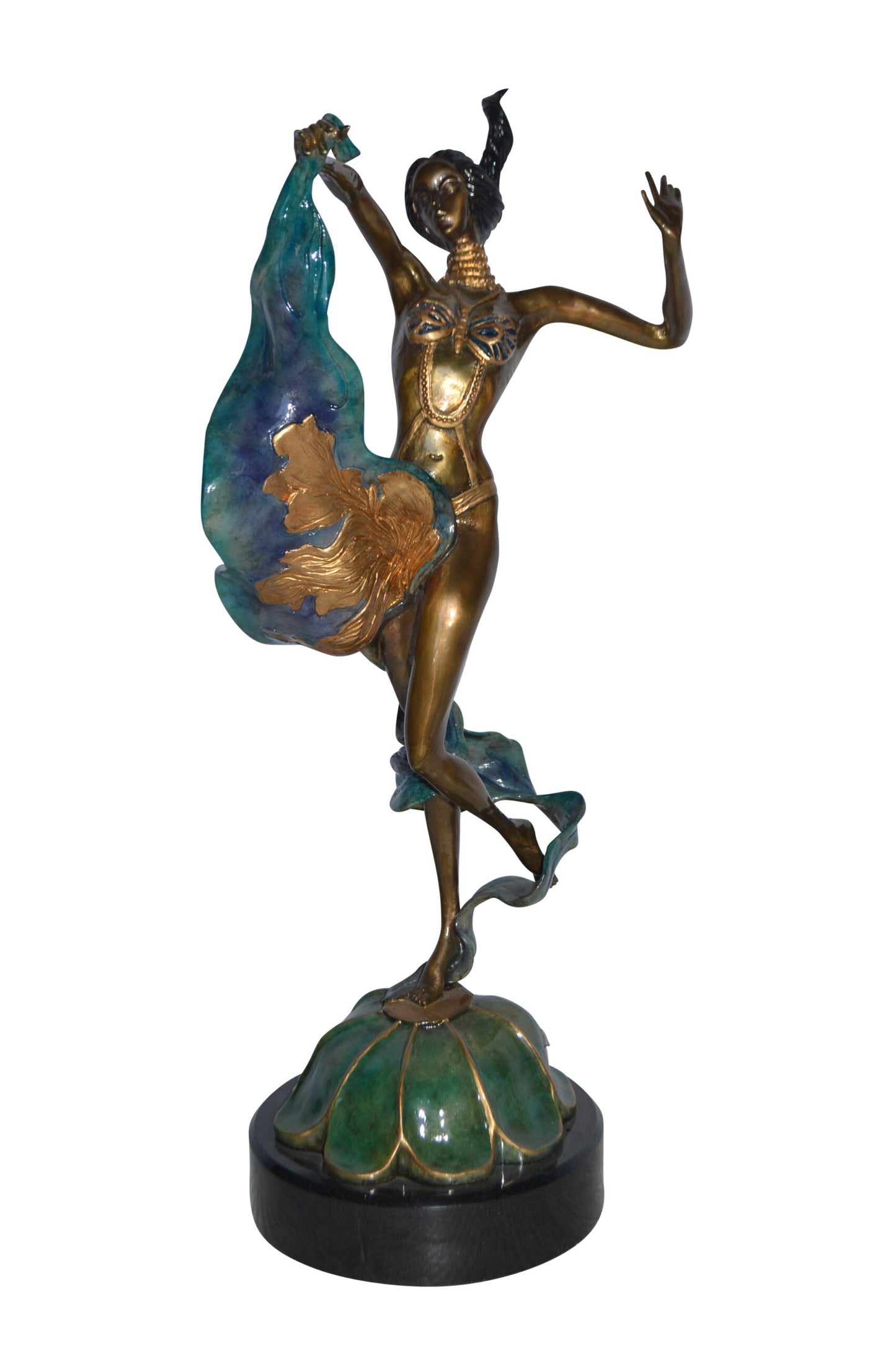 Exotic Dancer Bronze Statue Sergey Kazaryn Original - Size: 11"L x 8"W x 24"H.