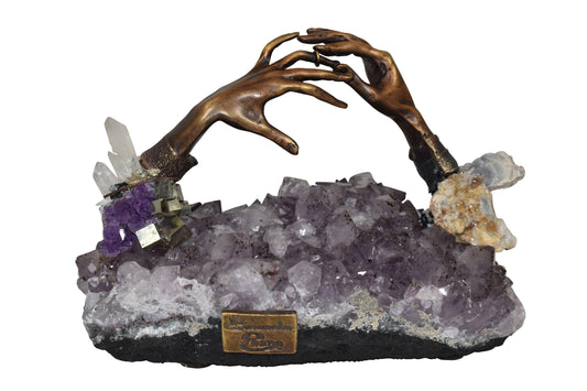 Engagement, Bronze Statue from the Vidal Collection, COA included 6" x 6" x 9"H