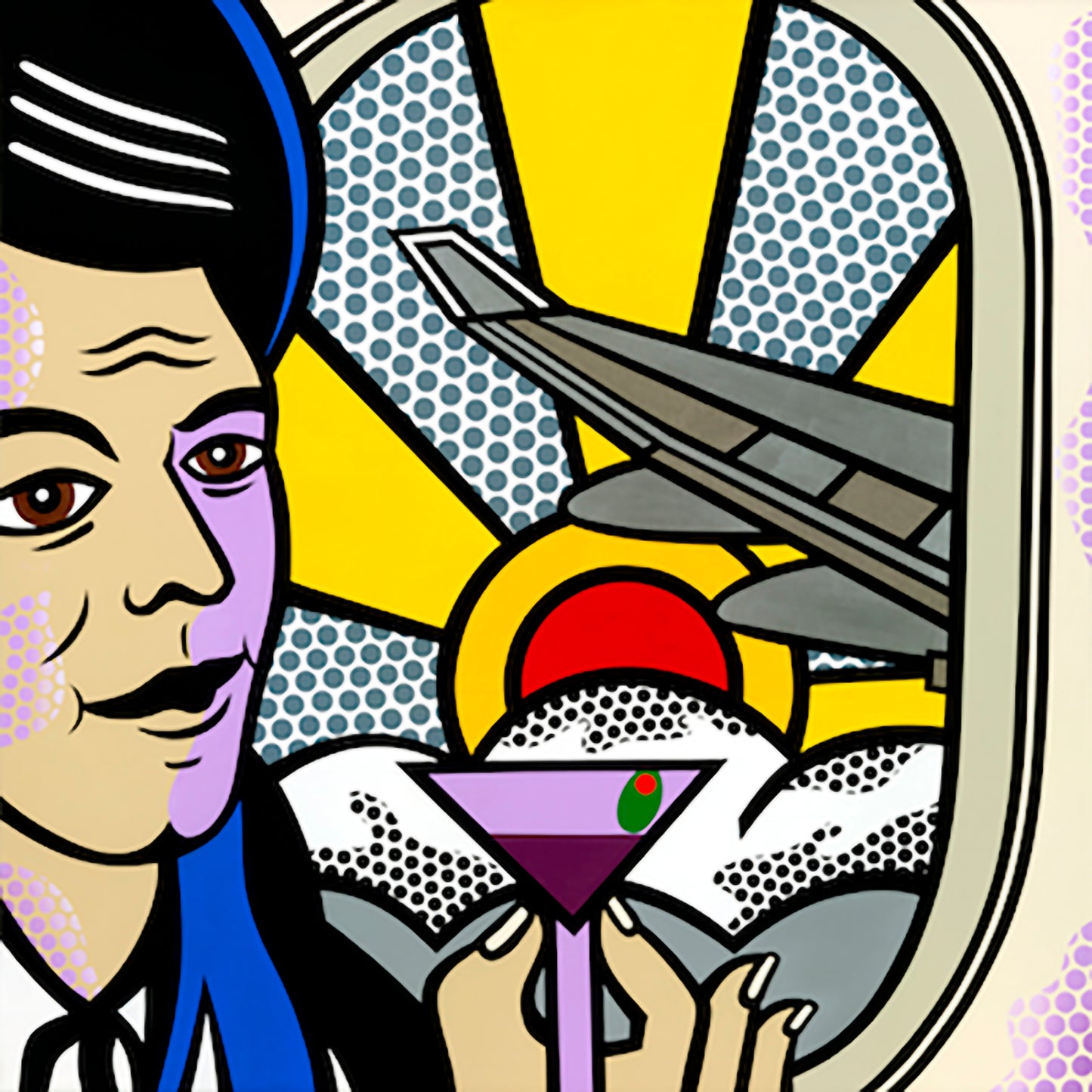 First Class 2, Acrylic Painting, Stretched Canvas, Wall Art by Jozza 48" x 48"