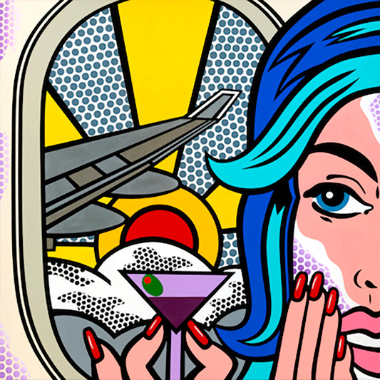 First Class, Acrylic Painting, Stretched Canvas, Wall Art by Jozza 40" x 40" x 1