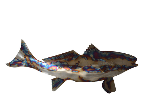 Fish laser cut steel wall mounted - Size: 25"L x 2"W x 9"H.