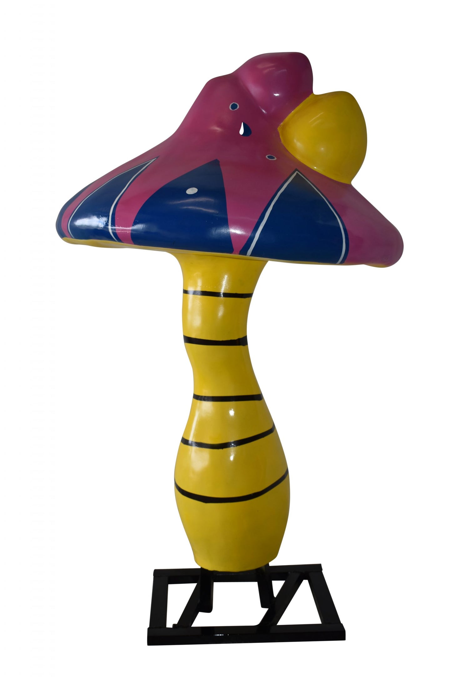 Happy Giant Mushroom Made of Resin for Outdoors Indoors Size: 43" x 43" x 68"H