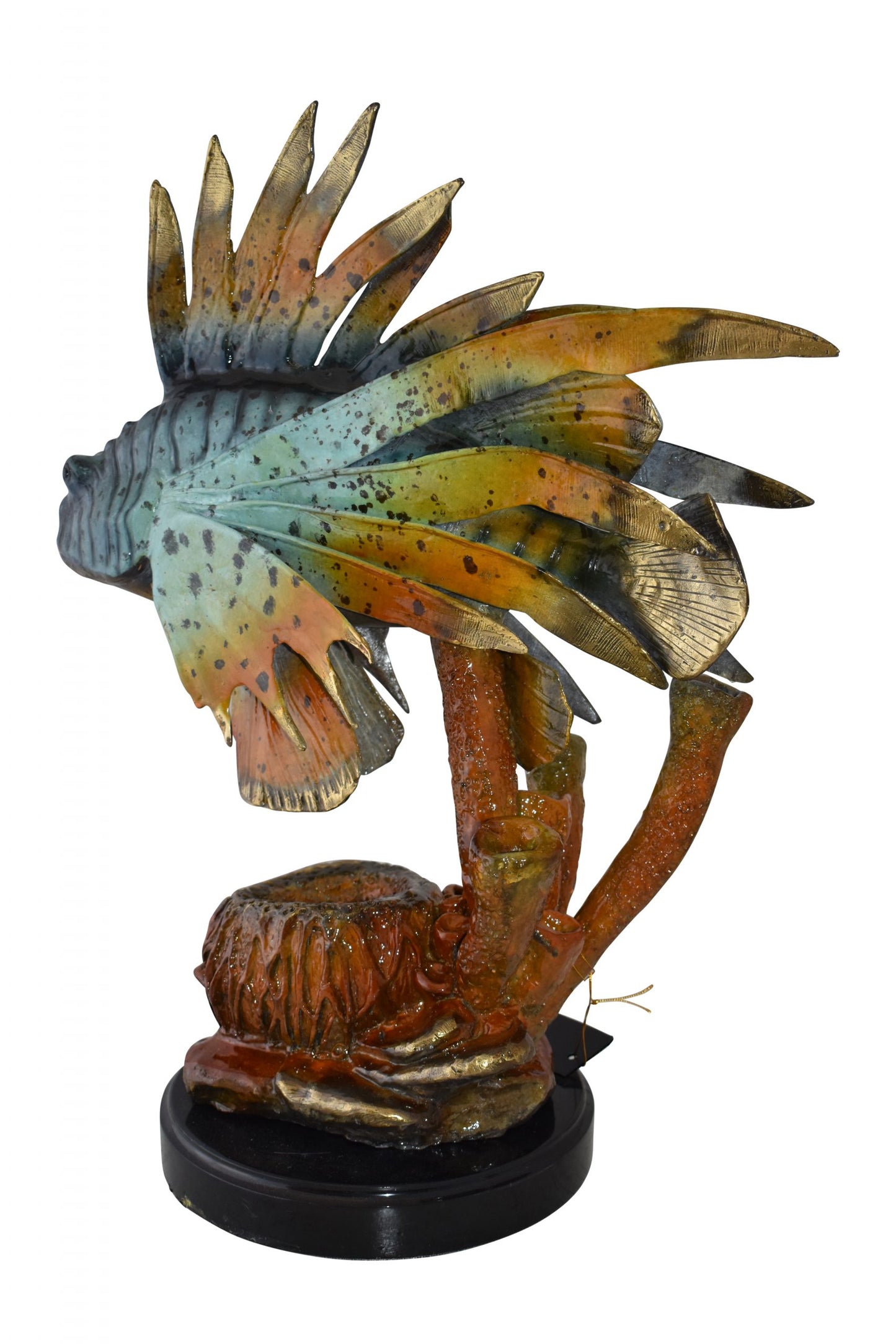 Lionfish Swimming in The Ocean Bronze Statue Size: 20" x 12" x 25"H