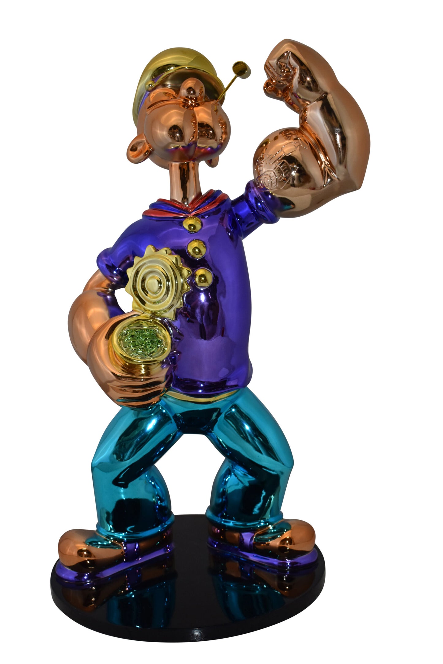 Popeye with Purple shirt Resin Statue Size: 18" x 16" x 31"H