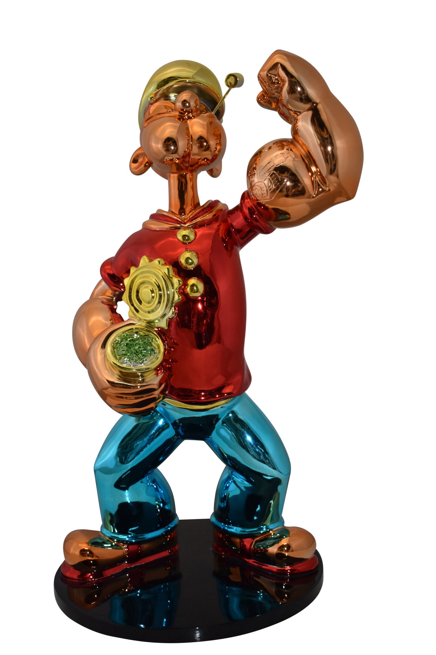 Popeye with Red shirt Resin Statue Size: 18" x 16" x 31"H