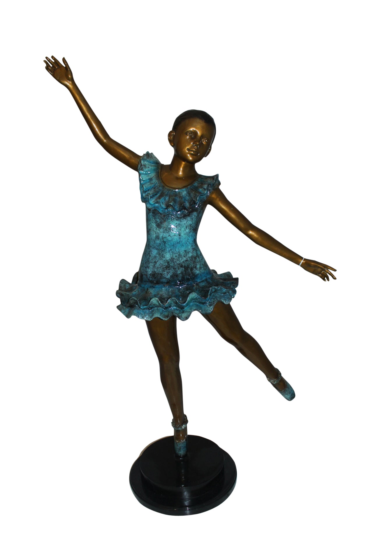 Ballerina Bronze Statue Bronze Statue - Size: 34"L x 15"W x 46"H.