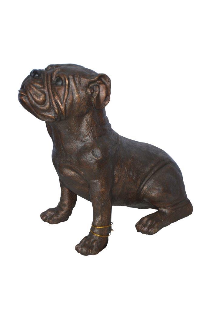 Beautiful bulldog bronze statue -  Size: 16"L x 7"W x 16"H.