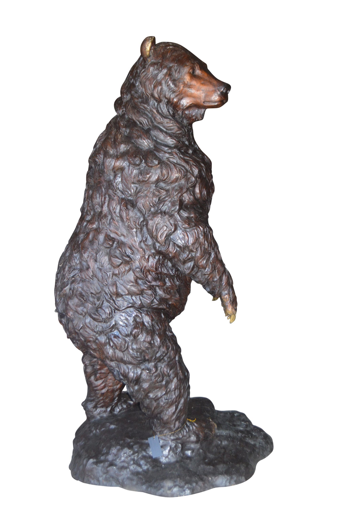 Big Bear standing Bronze Statue - Size: 45"L x 42"W x 78"H.