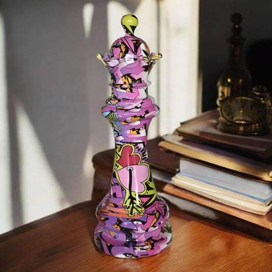 Checkmate Queen Modern Art Giant Graffiti Resin Statue Size: 6" x 6" x 19"H