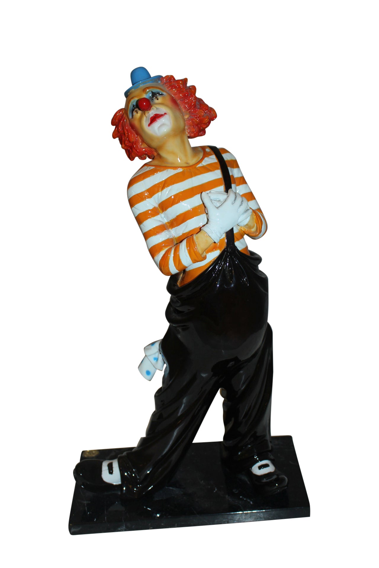 Clown - small Bronze Statue - Size: 12"L x 6"W x 23"H.