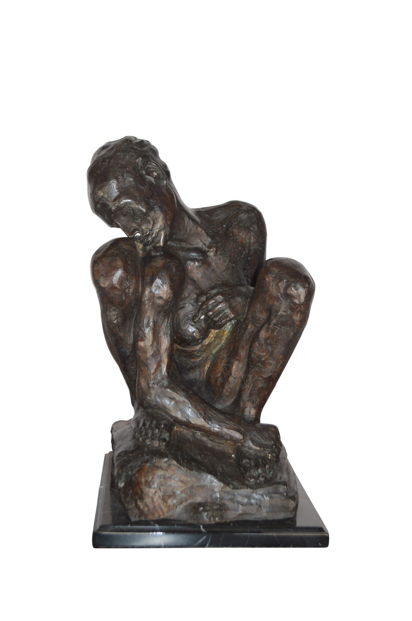 Crouching Woman Rodin Replica Bronze Statue - Size: 11"L x 16"W x 18"H.
