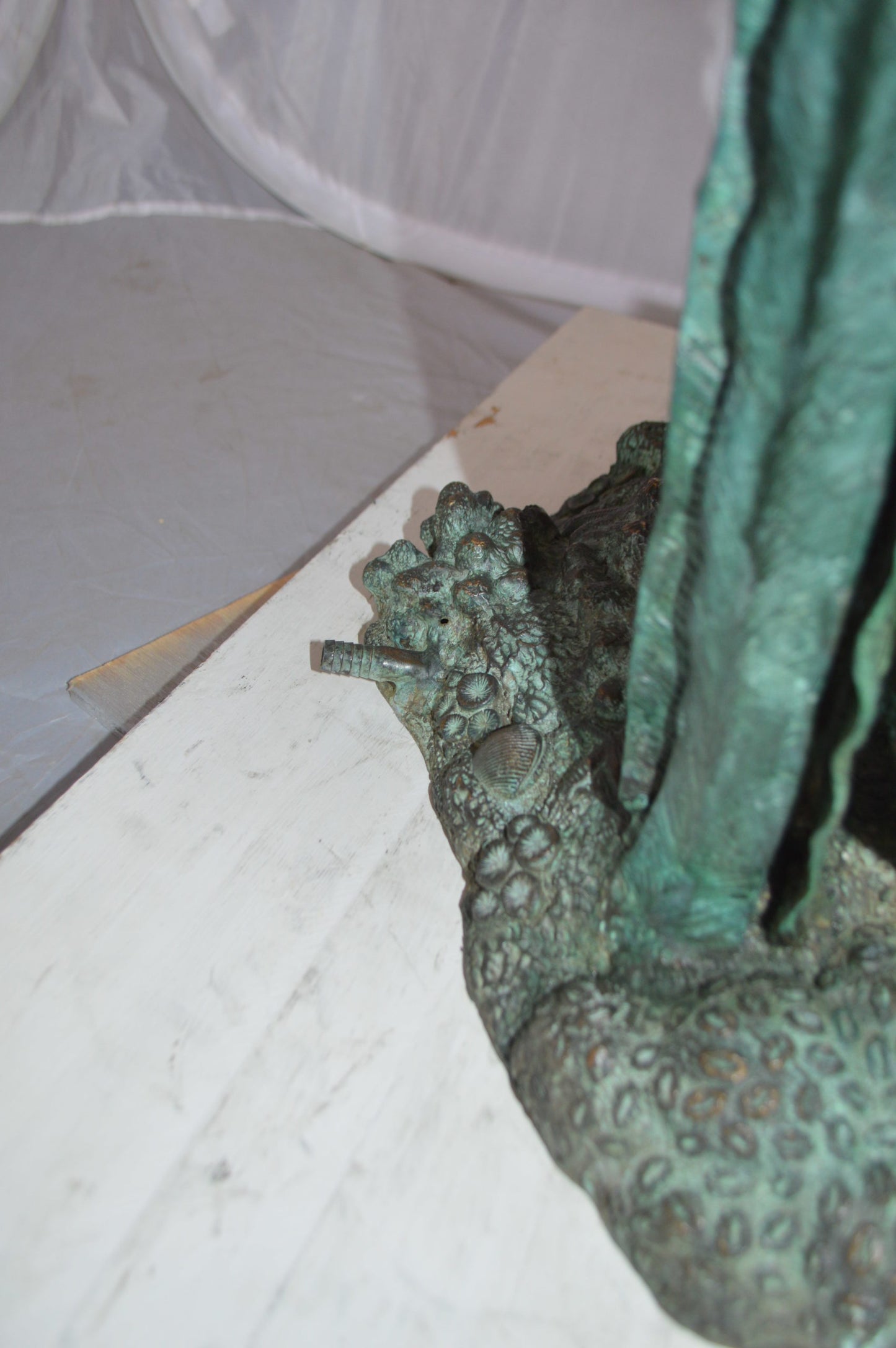 Two Large Manatees swimming Bronze Fountain Statue -  Size: 23"L x 42"W x 42"H.