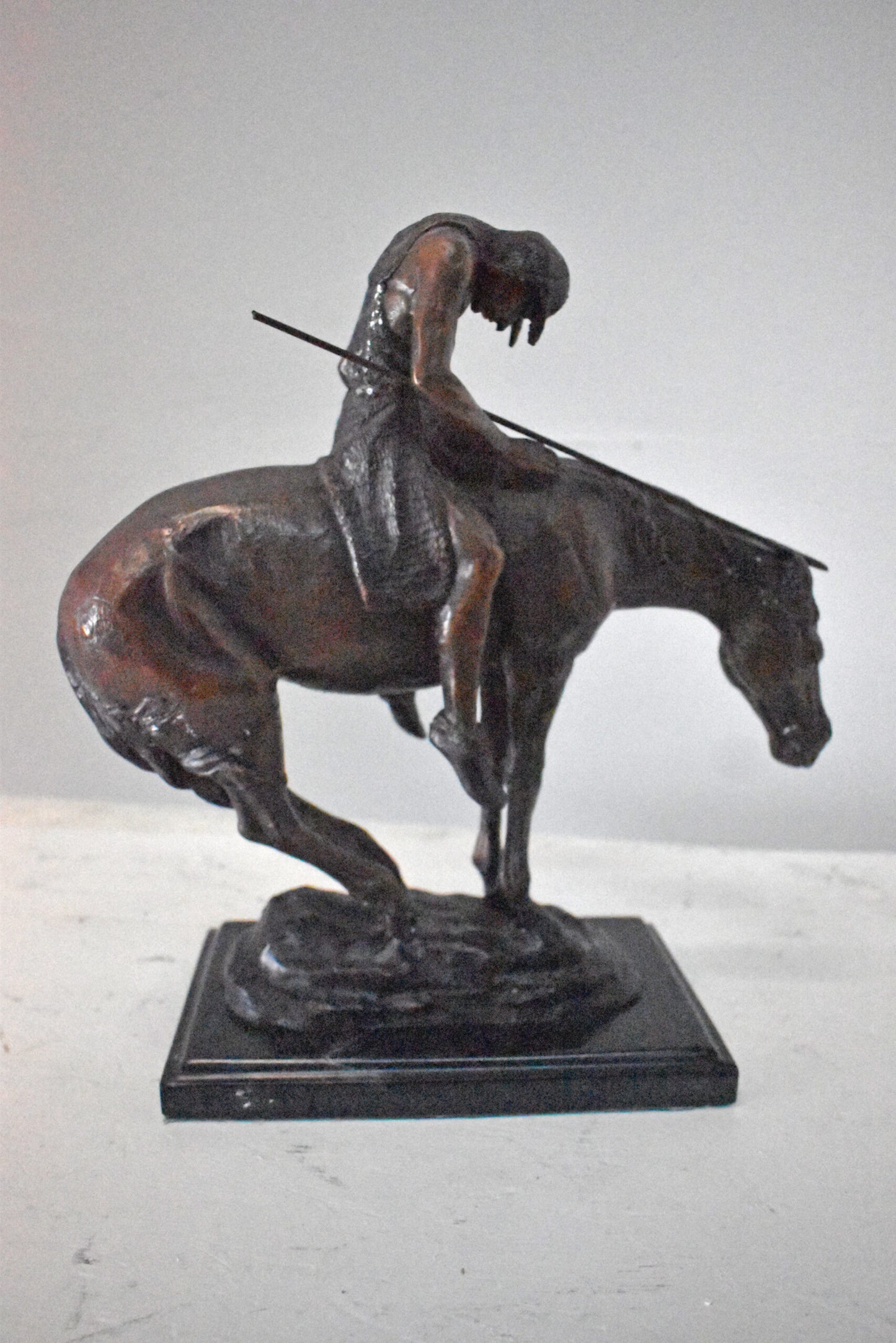 James Fraser Replica End of the Trail Bronze Statue - Size: 15"L x 6"W x 15"H.