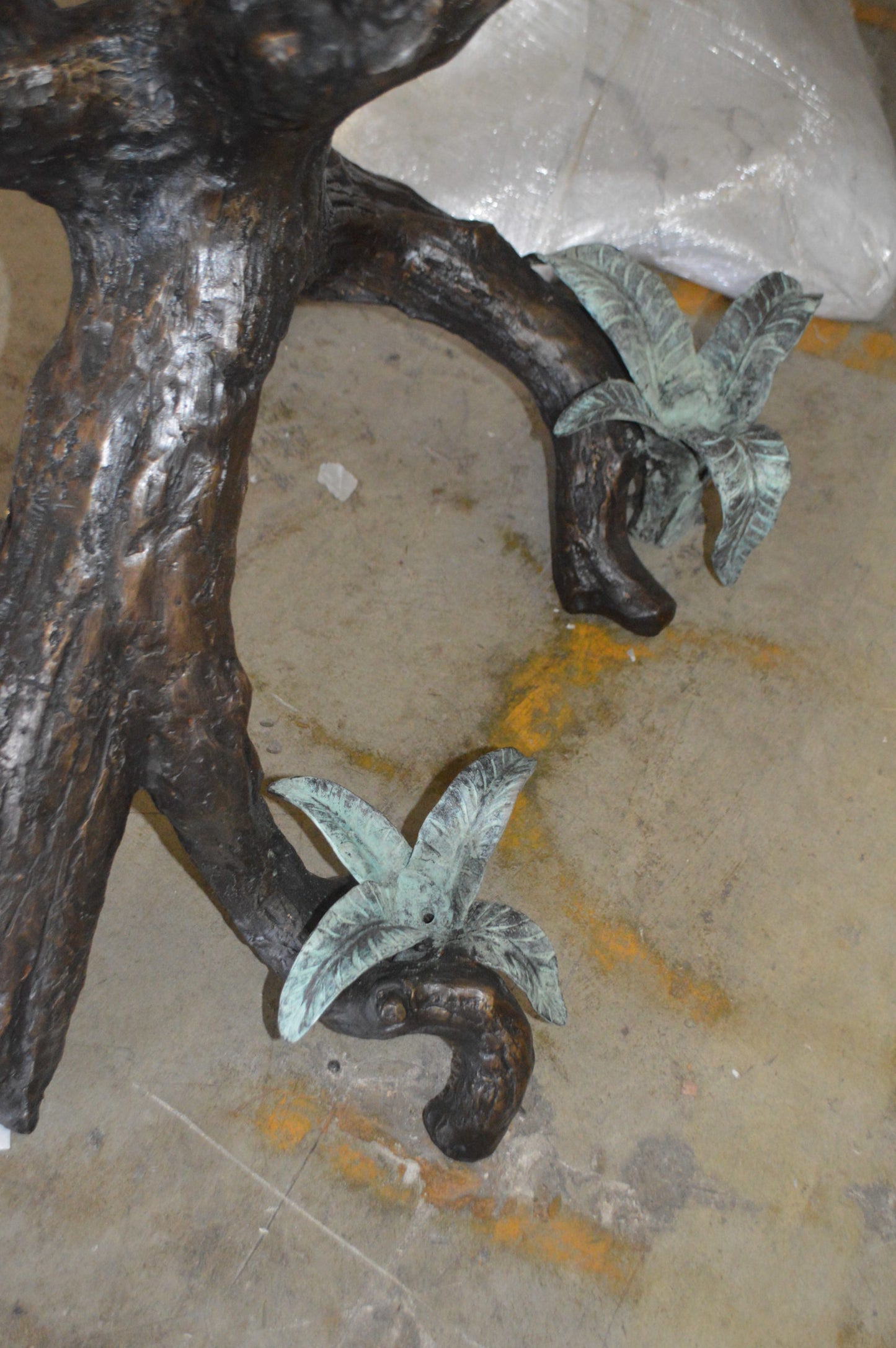 Two Herons on a three Bronze Fountain Statue - Size: 32"L x 24"W x 67"H.