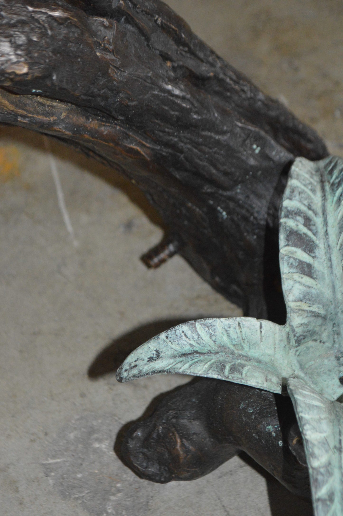 Two Herons on a three Bronze Fountain Statue - Size: 32"L x 24"W x 67"H.