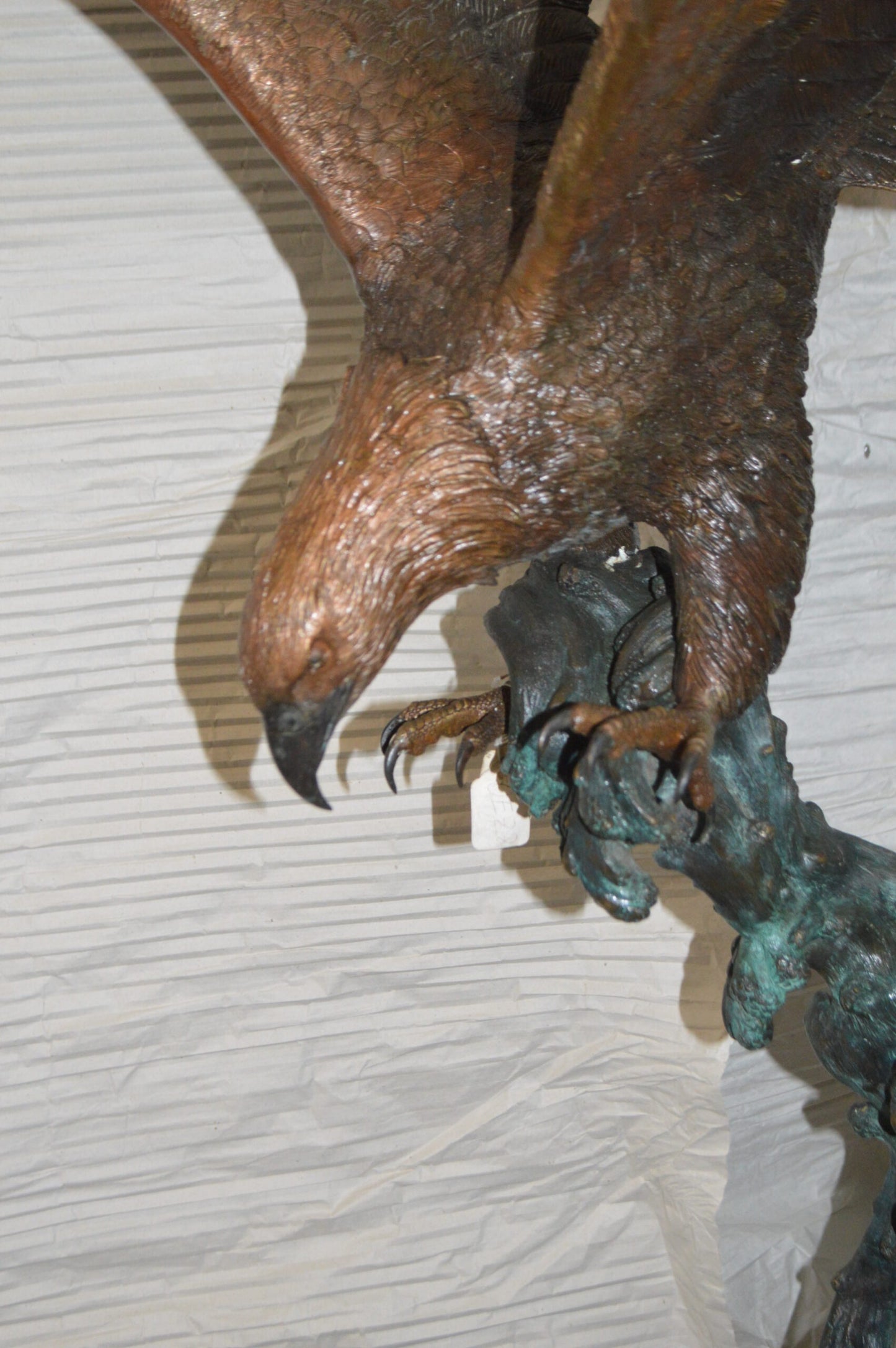 Flying Eagle on Wave Bronze Statue - Size: 25"L x 35"W x 57"H.