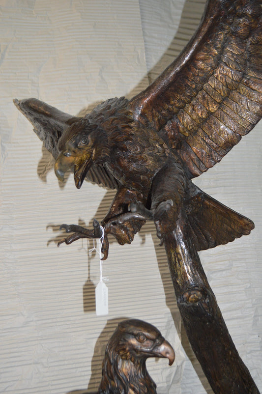 Two Eagles on a Tree - Size: 47"L x 30"W x 94"H.