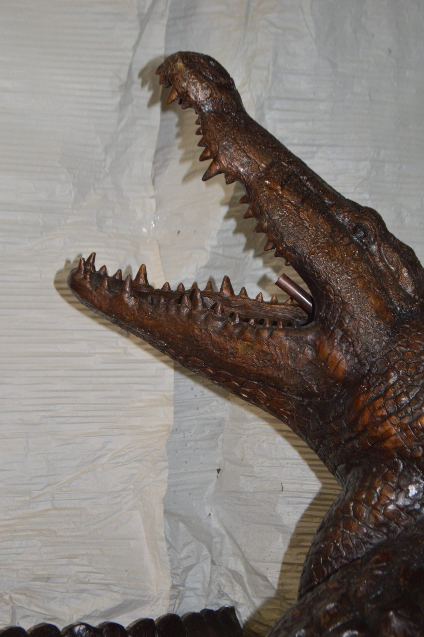 Crocodile fountain Bronze Statue - Size: 60"L x 44"W x 44"H.
