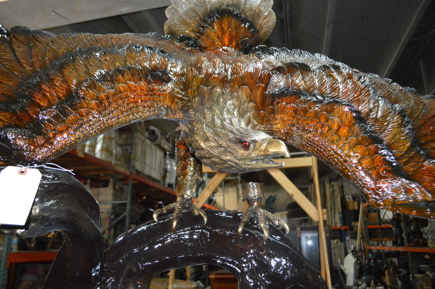 Two Eagles Fighting -Giant Bronze Statue - Size: 64"L x 44"W x 92"H.