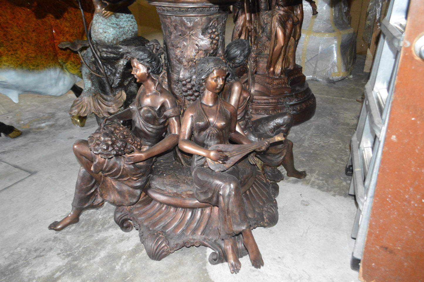 Nine feet tall Bronze, Tiered Outdoor pond Fountain - 59"x 59"