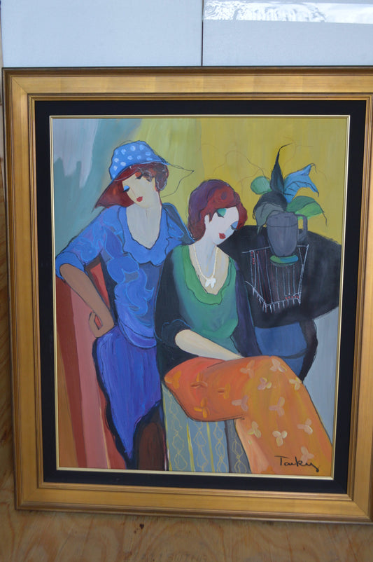 Tarkay painting, Limited Edition, Original Mixed Media - 41"x 49"