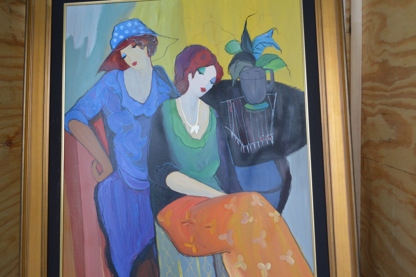 Tarkay painting, Limited Edition, Original Mixed Media - 41"x 49"
