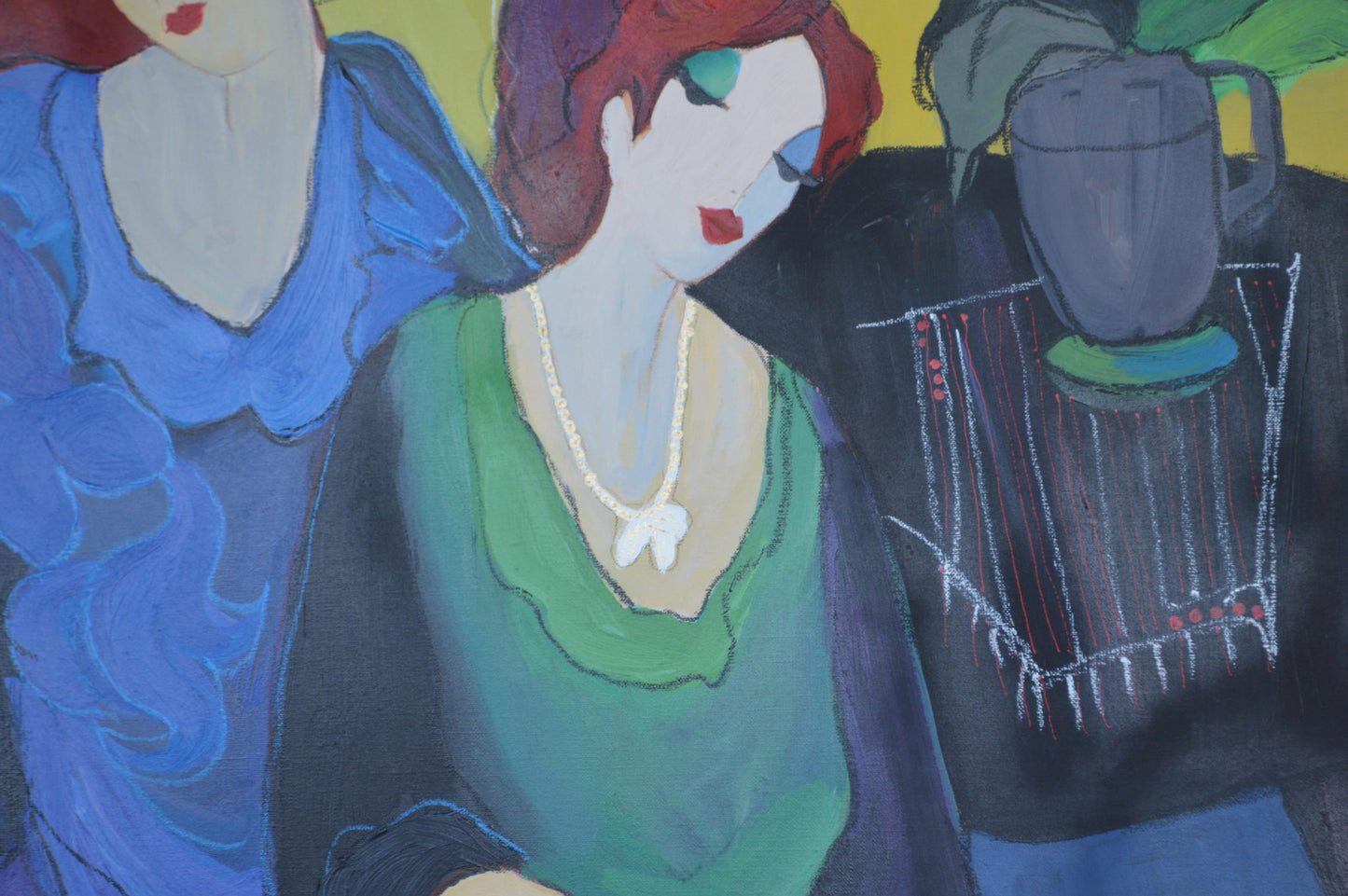 Tarkay painting, Limited Edition, Original Mixed Media - 41"x 49"