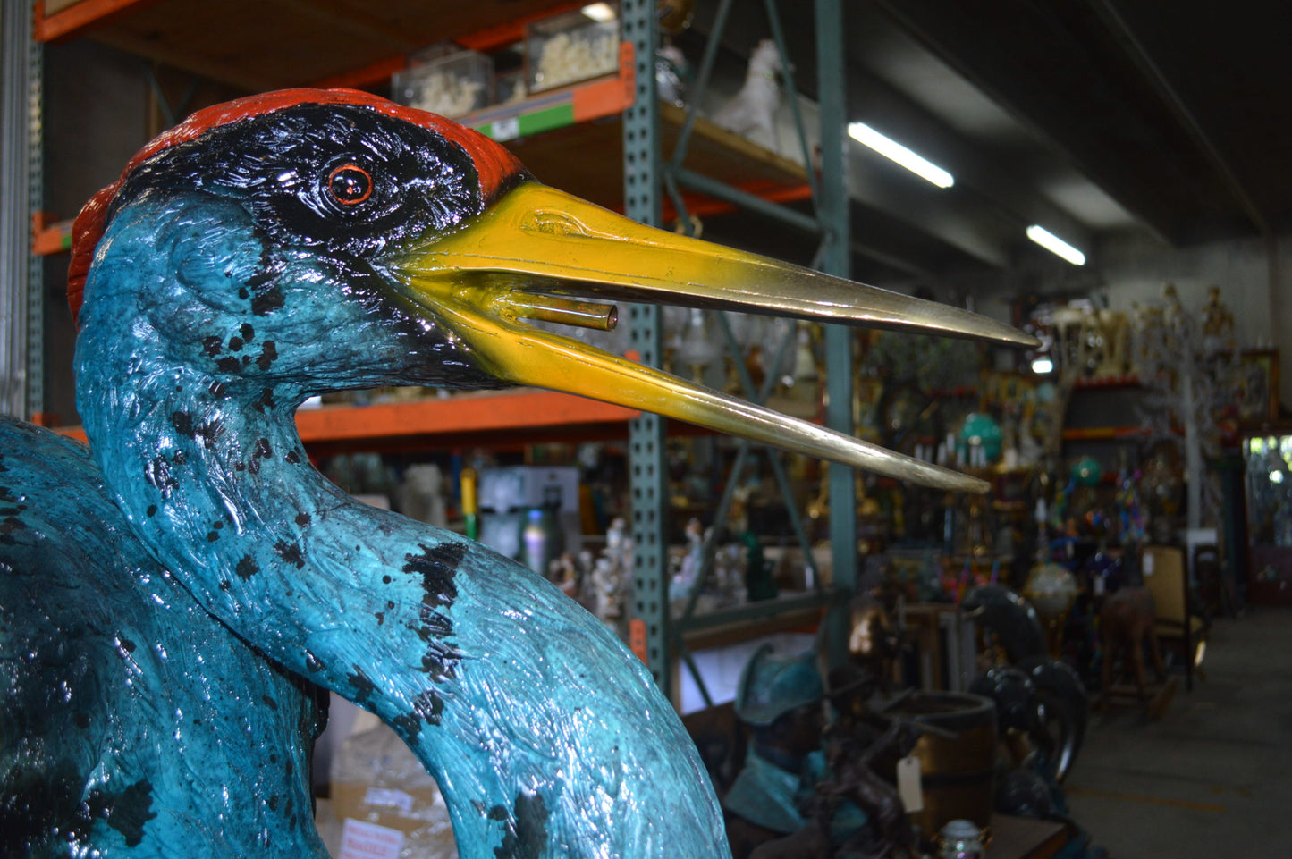 Two colored Herons fountain - Size: 53"L x 40"W x 88"H.