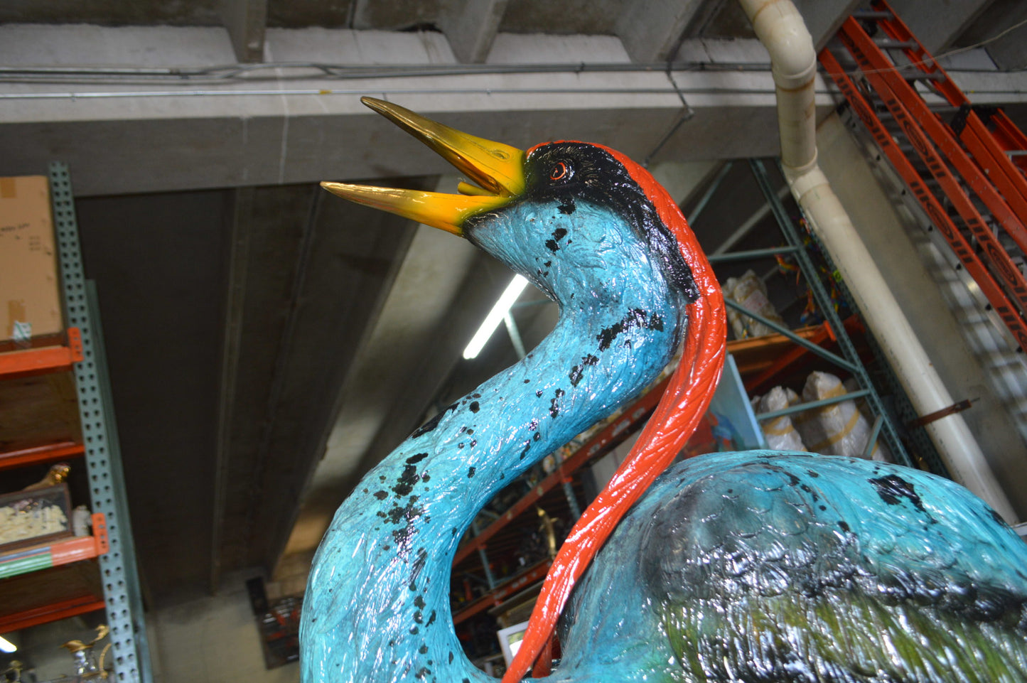 Two colored Herons fountain - Size: 53"L x 40"W x 88"H.