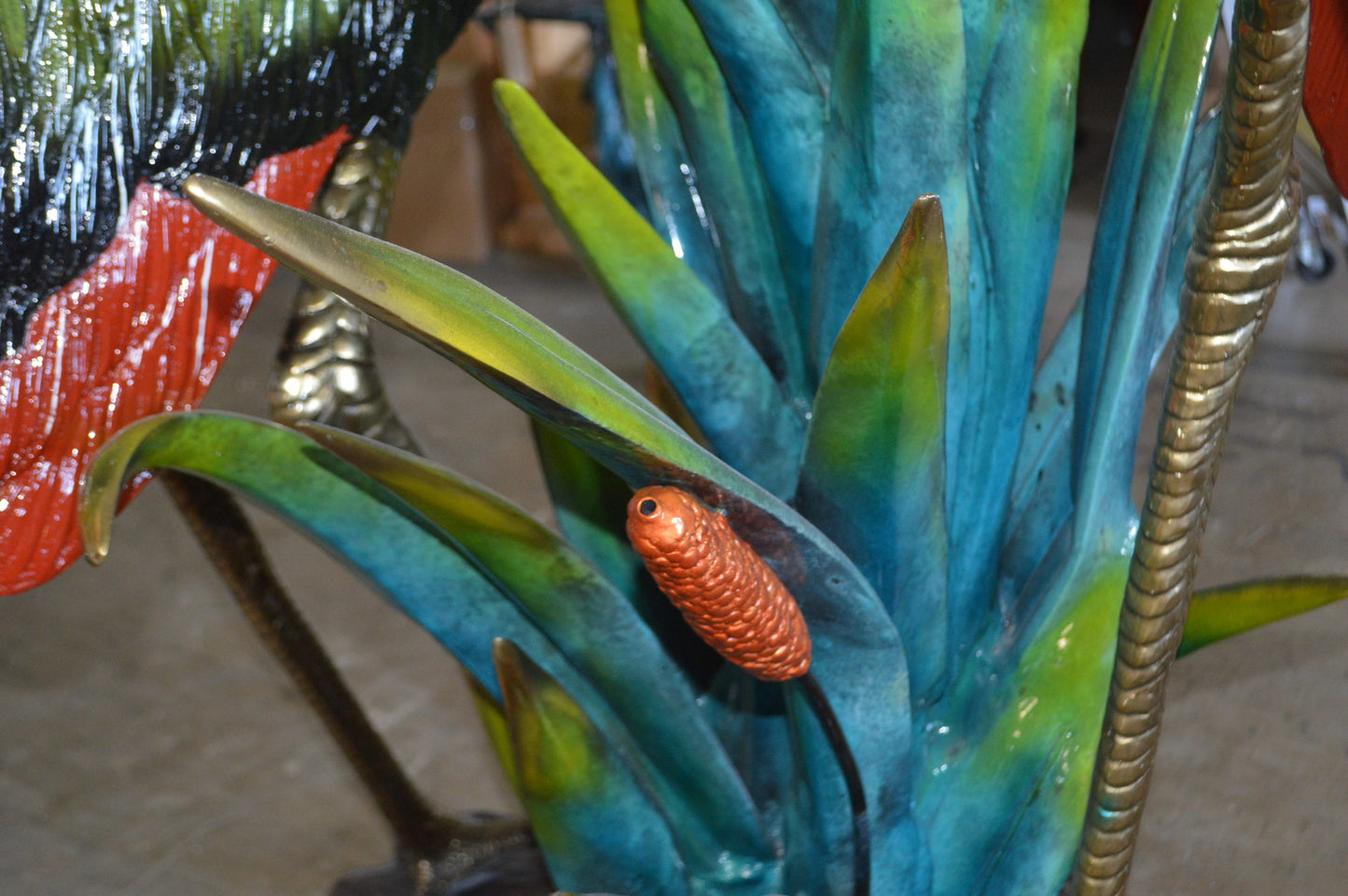 Two colored Herons fountain - Size: 53"L x 40"W x 88"H.
