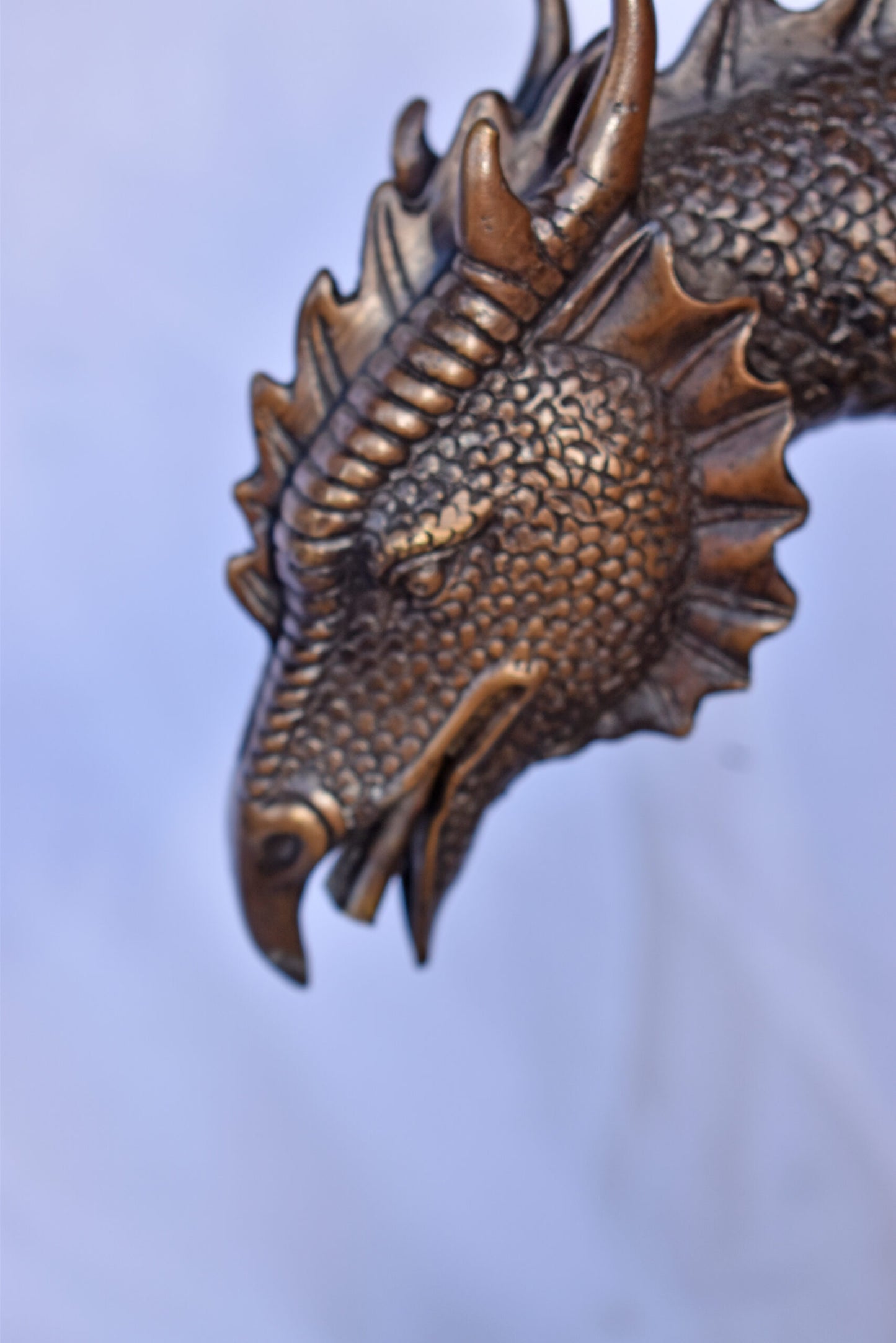 Dragon Standing on a Rock Bronze Statue Fountain - Size: 23"L x 18"W x 23"H.