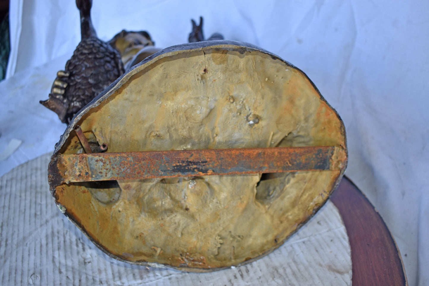 Pelican Standing and Looking Ahead Bronze Statue - Size: 27"L x 8"W x 22"H.