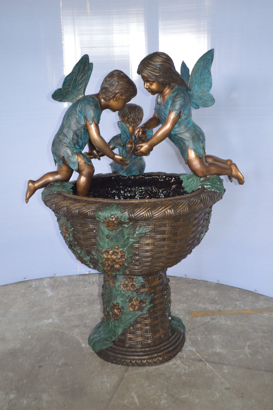 Three Ferries on Fountain Bronze Statue -  Size: 41"L x 38"W x 55"H.