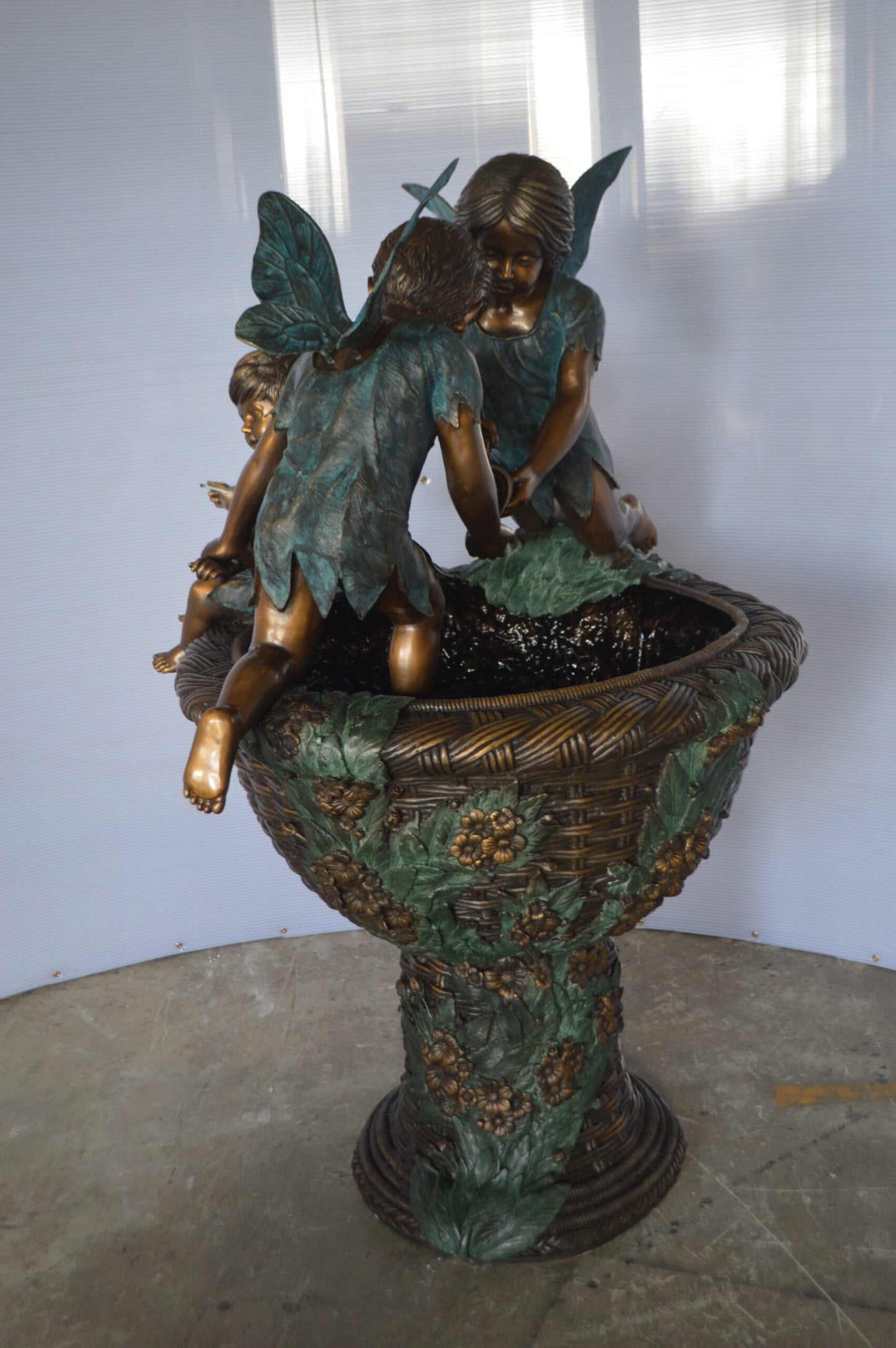 Three Ferries on Fountain Bronze Statue -  Size: 41"L x 38"W x 55"H.